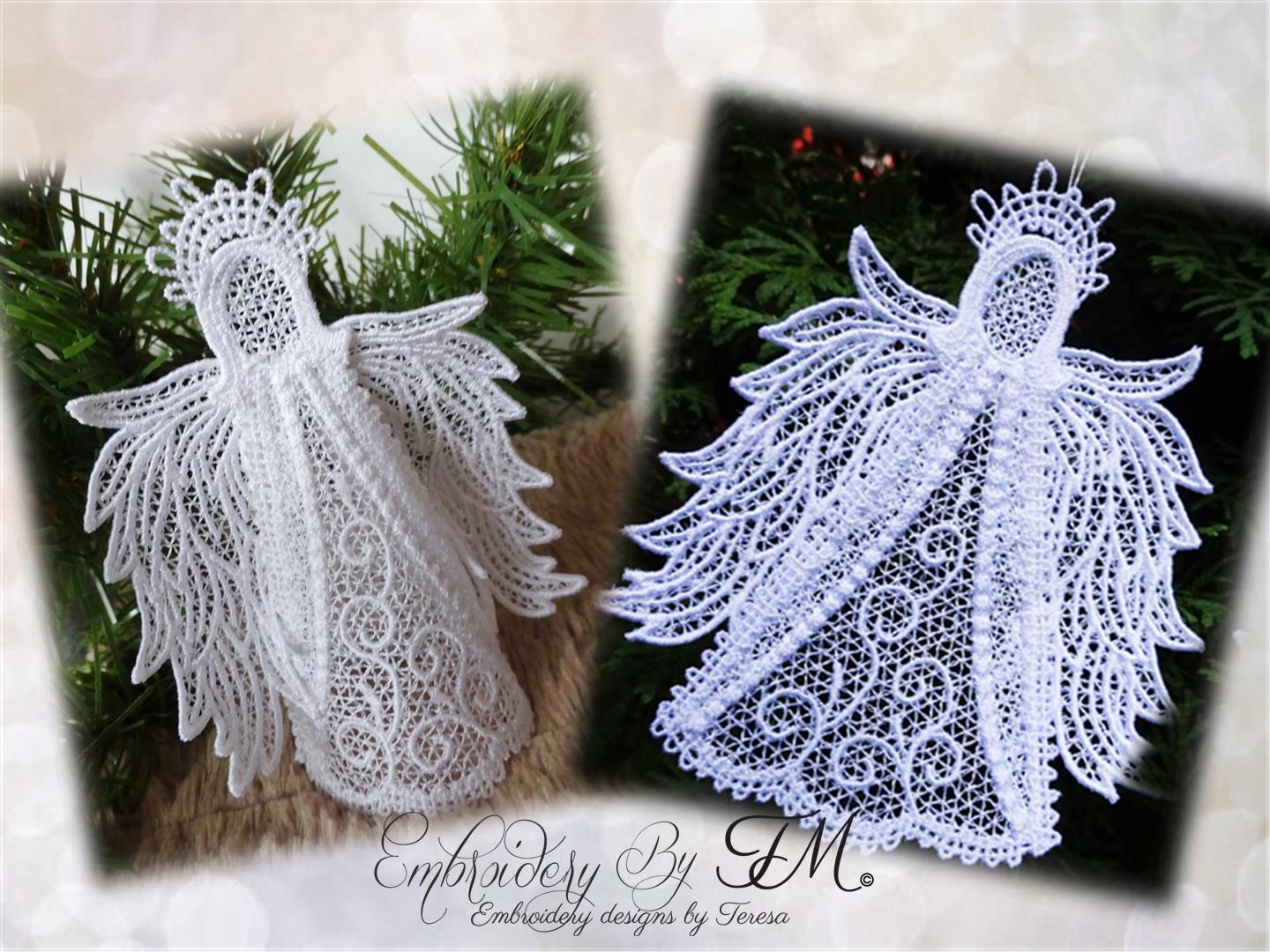 Mini Anglels 2D and 3D mini angels / 4x4 hoop – Embroidery by TM - designs by Teresa