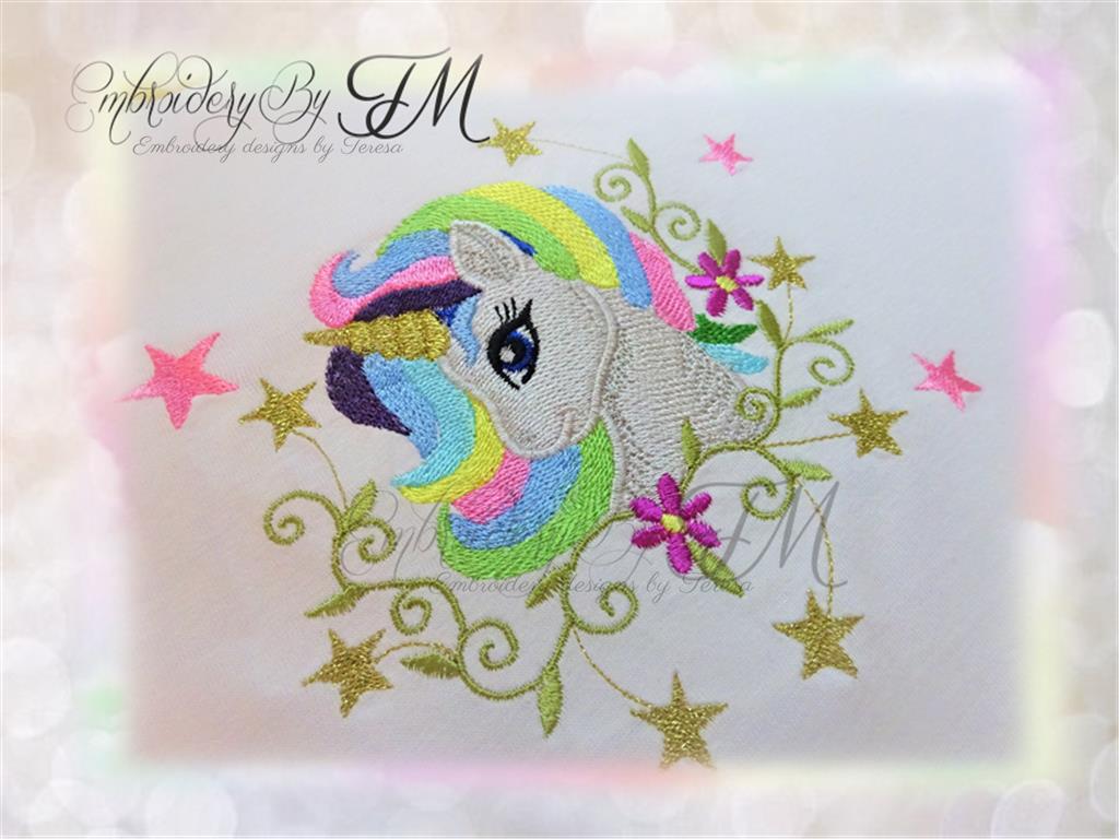 Unicorn  embroidery design / three sizes