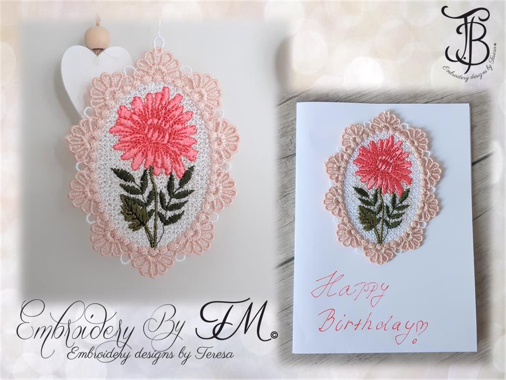 FSL oval with Chrysanthemum/two variations/4x4 hoop