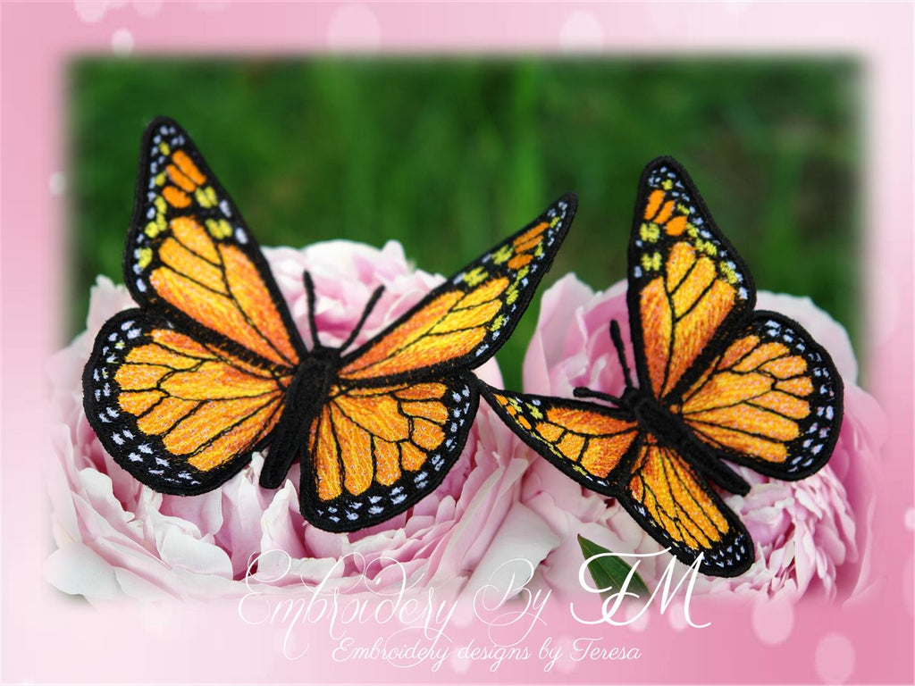FSL Butterfly No. 8  / Monarch butterfly / two sizes / 4x4 and 5x7 hoop