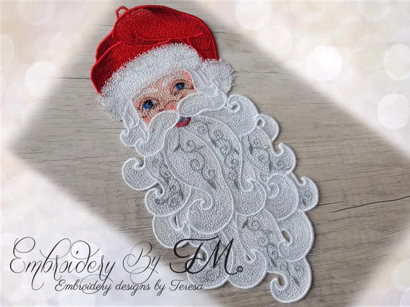 Santa FSL / four sizes – Embroidery by TM - designs by Teresa