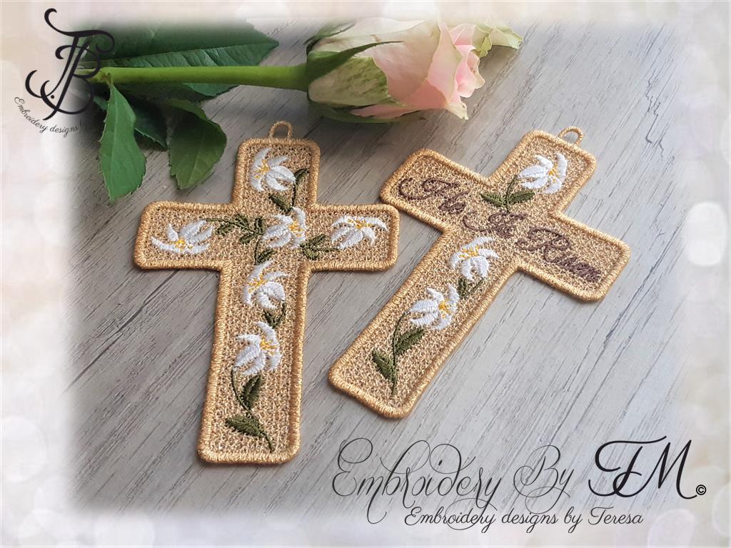 Cross " He is risen" and cross without  text / two sizes