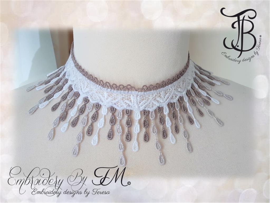 Choker lace No.1 and Earrings/ two variations