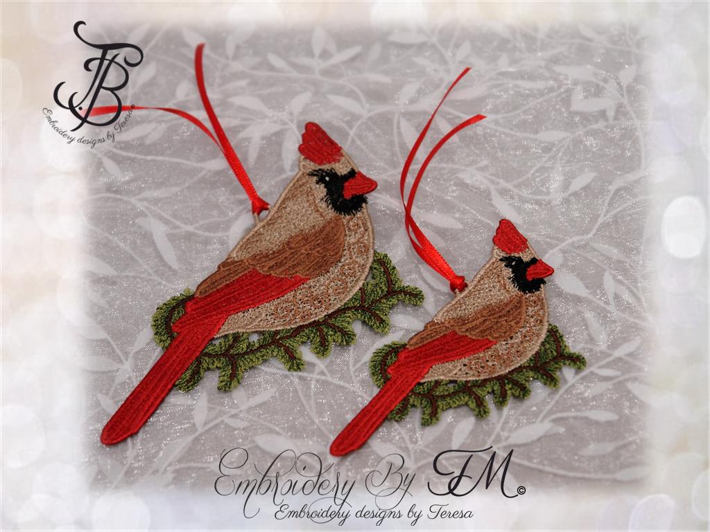 Red Cardinal "female" lace / two sizes