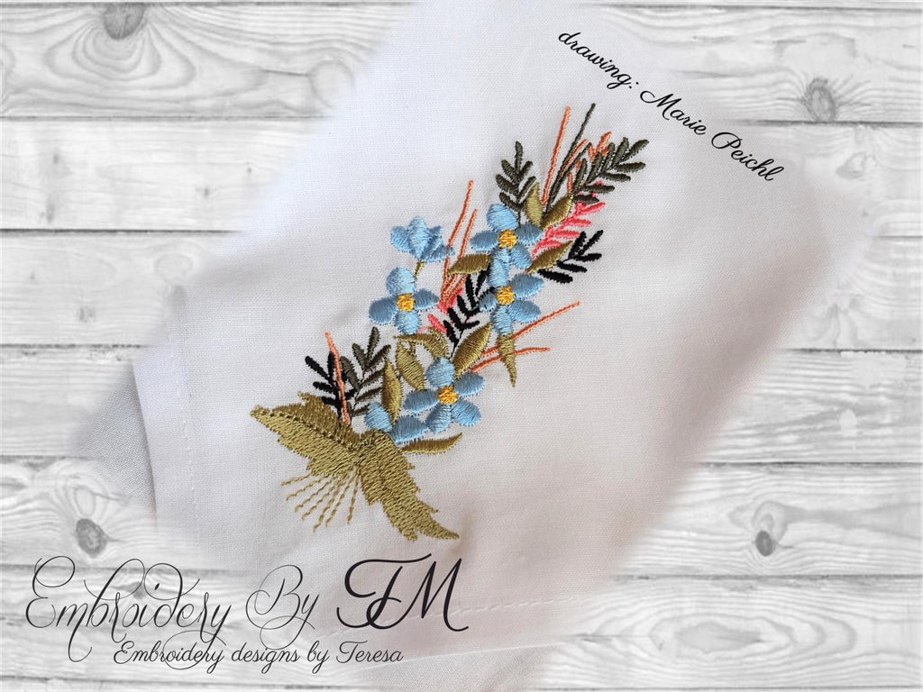 Forget me not / embroidery designs - flowers drawn by Marie Peichl