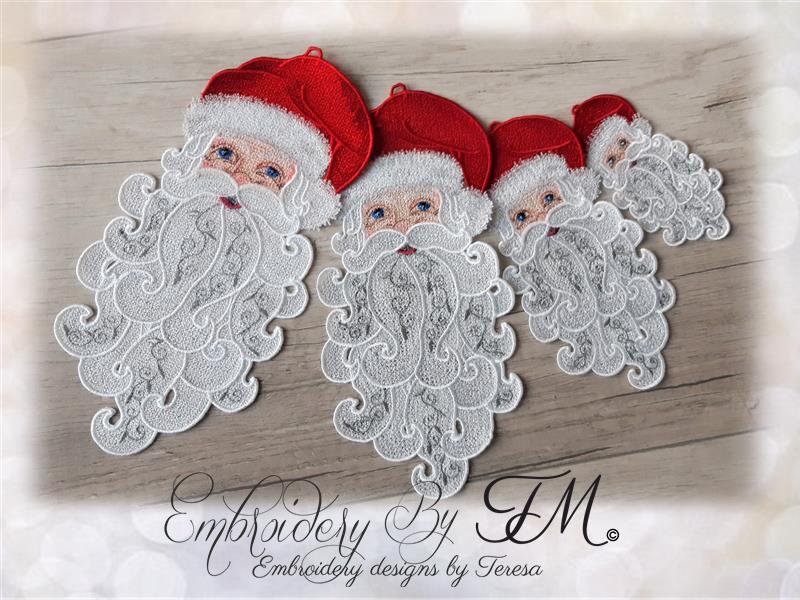 Santa FSL / four sizes – Embroidery by TM - designs by Teresa