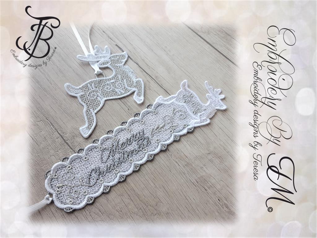 Bookmark with Reindeer + Christmas decoration