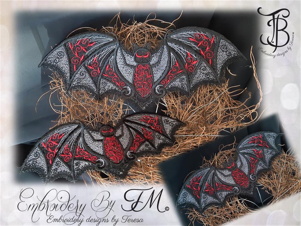 Halloween bat FSL - two sizes / 6x10 and 5x7 hoop