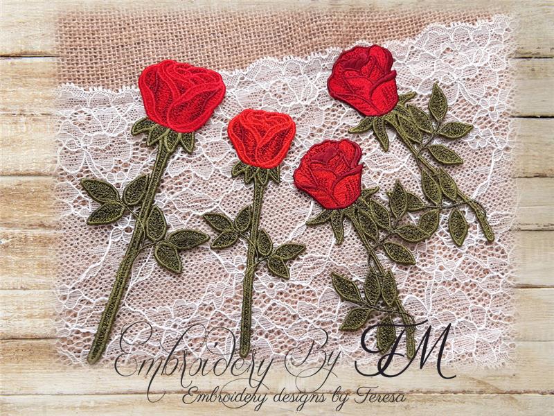 Flowers FSL – Embroidery by TM - designs by Teresa