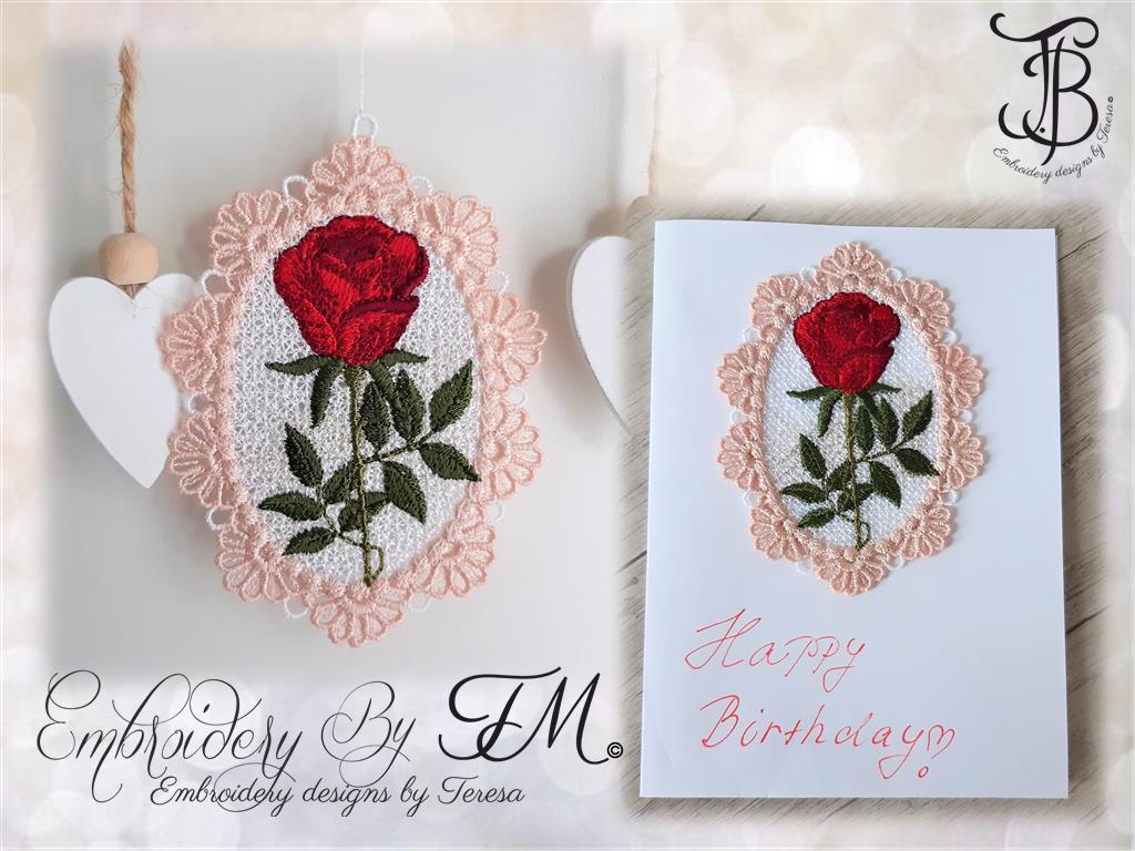 FSL oval with Rose/two variations/4x4 hoop