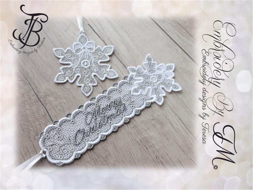 Bookmark with Snowflake + Christmas decoration